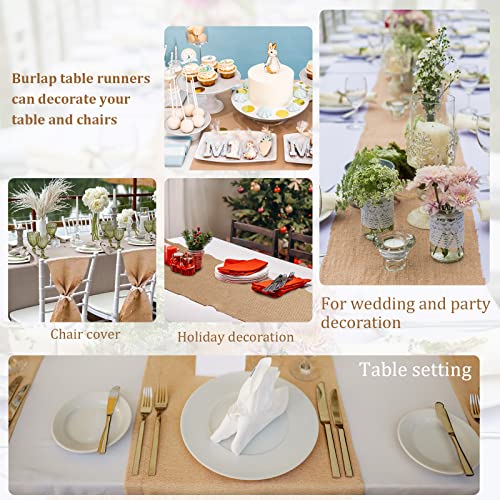30 Pcs Rustic Burlap Wedding Table Runners