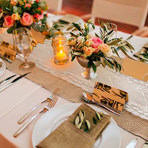 12-Piece Jute Table Runner Set with Lace