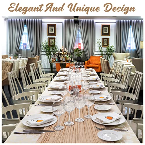 24 Pcs Gauze Table Runner Bulk, 120 Inch Cheesecloth Table Cloth 10FT, Holiday Rustic Table Runner Boho Wedding Table Cloth Long Table Runner for Dinner Decoration Fabric Baby Shower (Champagne)