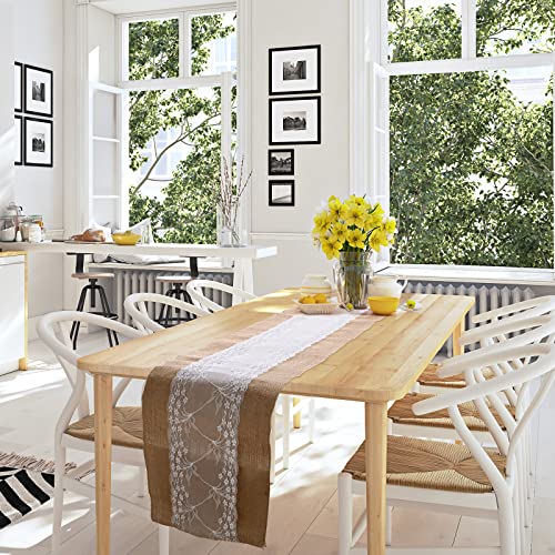 12-Piece Jute Table Runner Set with Lace