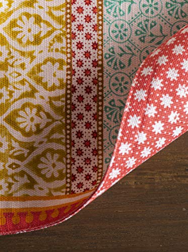 Maison d' Hermine Cloth Placemat 100% Cotton Set of 4 Decorative Washable Place Mats Table Placemat, Dining, Kitchen, Parties & Camping, Provence - Spring/Summer