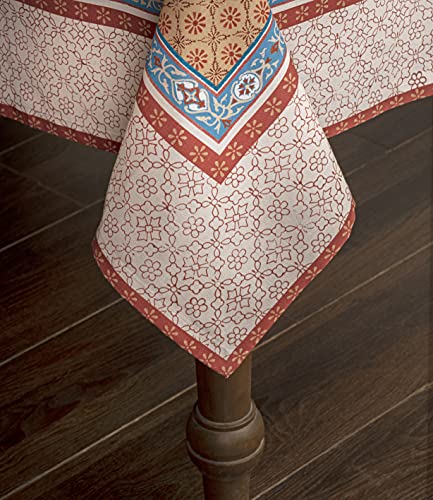 Maison d' Hermine Tablecloths 100% Cotton 60"x120" Decorative Rectangle Tablecloth Washable Table Cover, Holiday Dinner, Wedding & Dining, Romane - Thanksgiving/Christmas