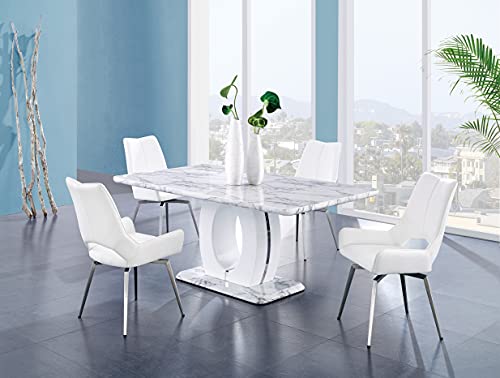 Global Furniture USA Dining Table, Marble