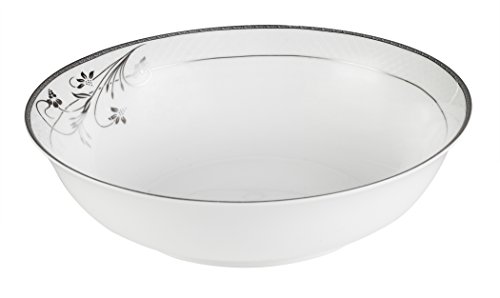 Lorenzo 57 Piece Elegant Bone China Service for 8 Viola Dinnerware Sets, Silver