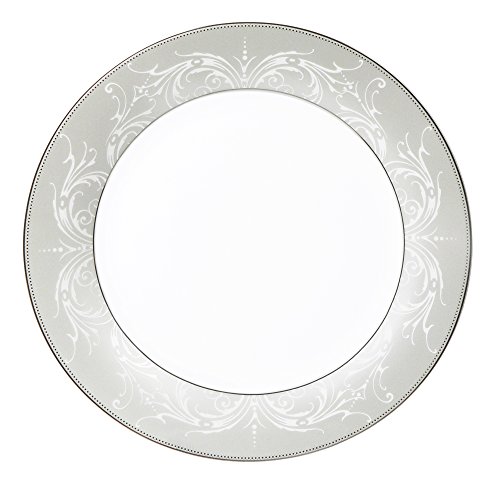 Lorren Home Trends Olympia-57 57 Piece Silver Border Porcelain Dinnerware Set-Service for 8-Olympia-Mix and Match, One Size, White