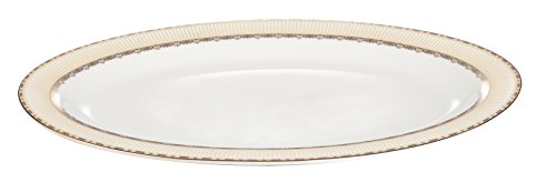 Lorenzo 57 Piece Elegant Bone China Service for 8 Margaret Dinnerware Sets, Gold