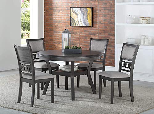 Gia 5-Piece Round Dining Set in Gray