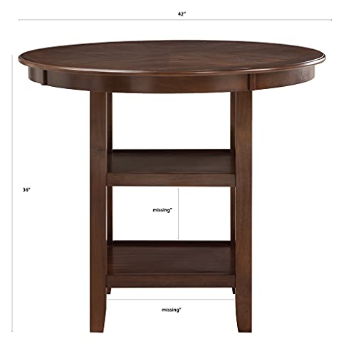 New Classic Furniture Amy 5-Piece Counter Dining Table Set, Brown Cherry