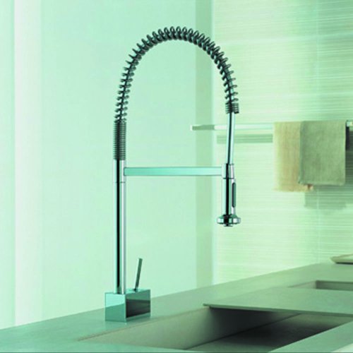 AXOR Starck Luxury 1-Handle 26-inch Tall Kitchen Faucet with with QuickClean in Chrome, 10820001
