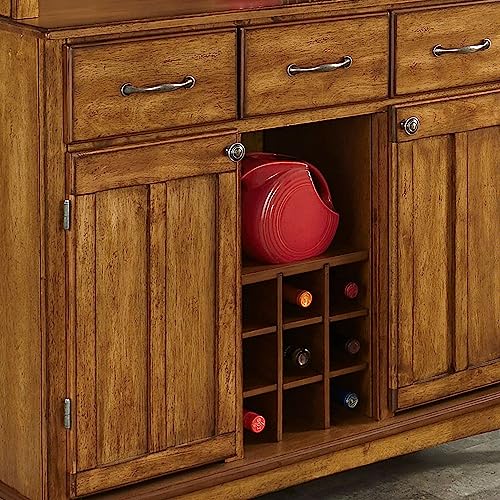 Buffet of Buffets Cottage Oak with Wood Top by Home Styles