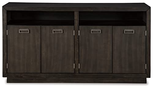 Hyndell 60" Contemporary Dark Brown Buffet Cabinet
