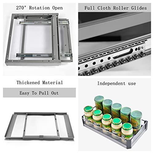 Adjustable Kitchen Rolling Organizer with 2 Shelves