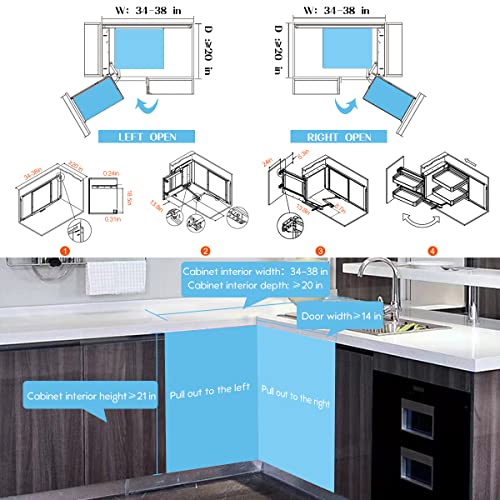 Adjustable Kitchen Rolling Organizer with 2 Shelves