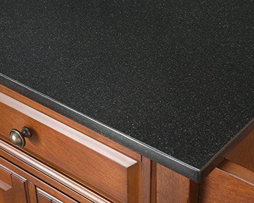 Crosley Furniture Full Size Kitchen Island with Solid Black Granite Top