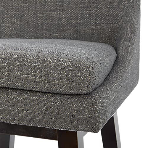 CHITA Counter Height Swivel Barstool with Back Set of 2, Upholstered Fabric Bar Stool, 26.8" H Seat Height, Fabric in Fog