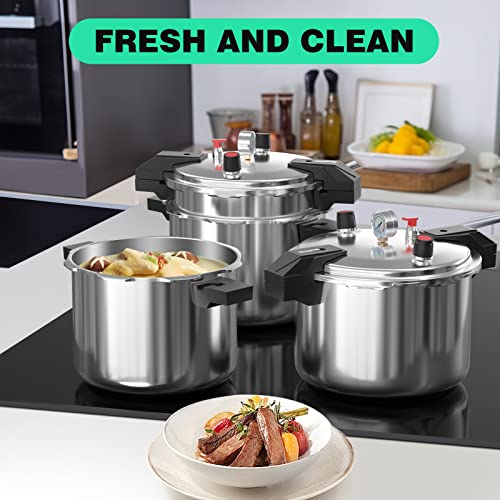 Wantjoin Pressure Cooker, Commercial pressure cooker with gauge, 16 Quart (16QT)