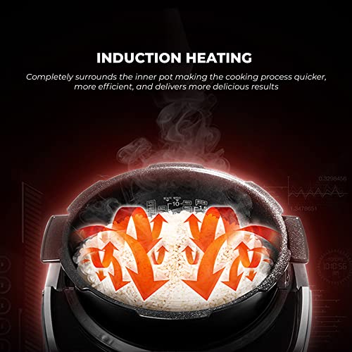 CUCKOO CRP-JHR1009F | 10-Cup (Uncooked) Induction Heating Pressure Rice Cooker | 19 Menu Options, Auto-Clean, Voice Guide, Made in Korea | Copper