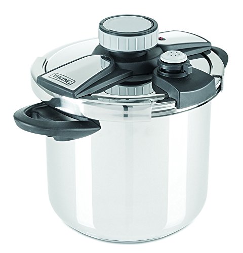 Viking 4050-28QBLK Pressure Cooker, 8 quart, Silver