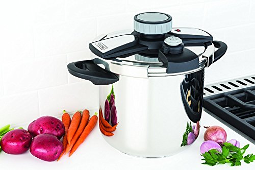 Viking 4050-28QBLK Pressure Cooker, 8 quart, Silver