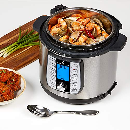 Emeril Everyday 8 QT with Accessories Pressure Air Fryer, 5 Pc Pack, Silver