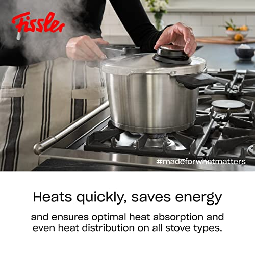 Fissler Vitavit Premium Pressure Cooker with Steamer Insert, 6.3 Quarts