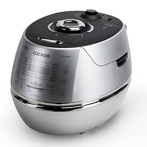 CUCKOO CRP-CHSS1009FN Induction Heating Pressure Rice Cooker, 10 cups, Metallic