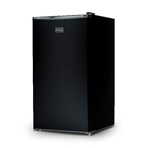 BLACK+DECKER BCRK43B Compact Refrigerator Energy Star Single Door Mini Fridge with Freezer, 4.3 Cubic Ft., Black