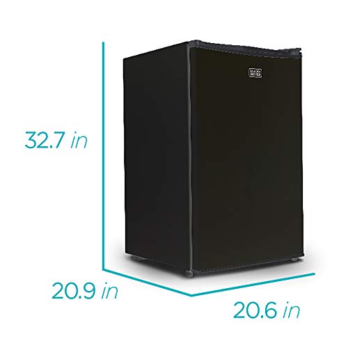 BLACK+DECKER BCRK43B Compact Refrigerator Energy Star Single Door Mini Fridge with Freezer, 4.3 Cubic Ft., Black