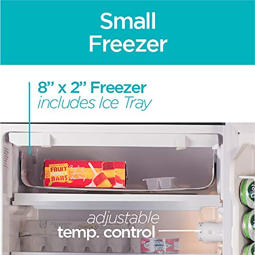 BLACK+DECKER BCRK43B Compact Refrigerator Energy Star Single Door Mini Fridge with Freezer, 4.3 Cubic Ft., Black