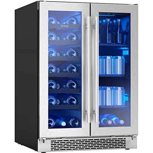 Zephyr Brisas 24 Inch (Dual Zone Wine and Beverage Cooler)Fashionable French doors make it easy to grab what you need, and PreciseTemp™ temperature control, Active Cooling Technology for even cooling and a Vibration Dampening System are cutting-edge features that, frankly, you’d expect to see on much more high-end models.
