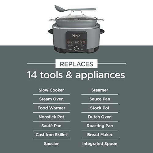 Ninja 8.5 Quart Multi-Cooker with Glass Lid