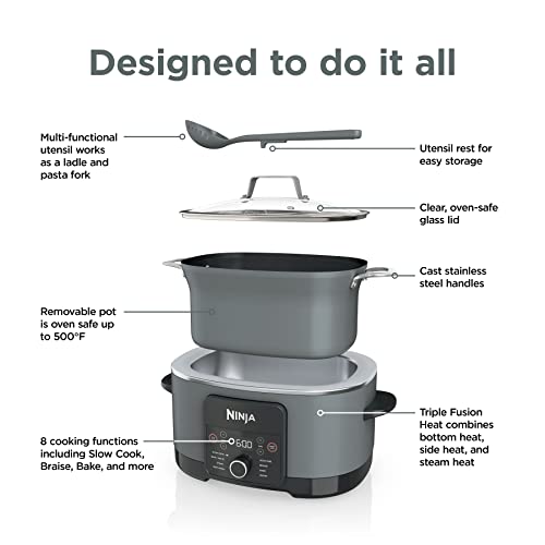 Ninja 8.5 Quart Multi-Cooker with Glass Lid