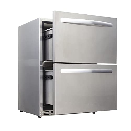 24" Waterproof Indoor/Outdoor Drawer Fridge, Stainless Steel