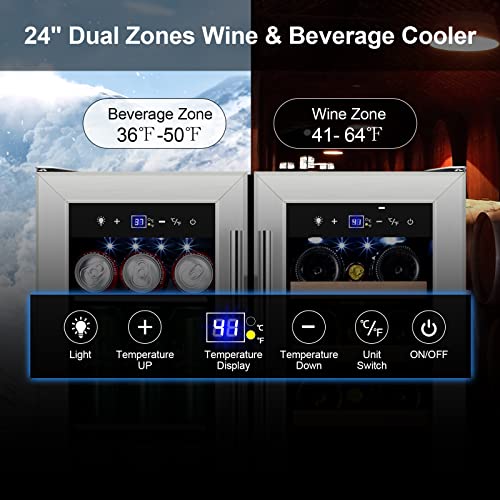 24-Inch Dual Zone Wine & Beverage Cooler