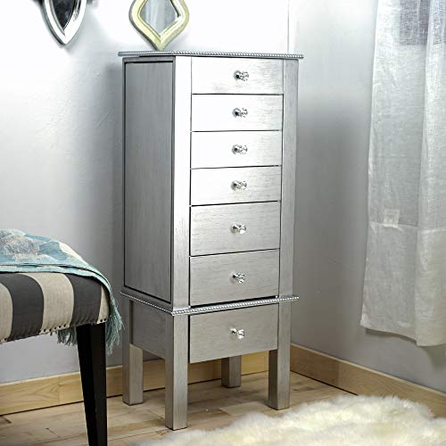 Hives and Honey "Kimberly Jewelry Armoire, Silver