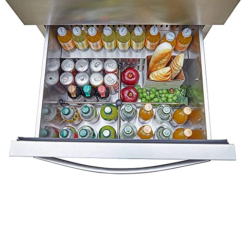 24" Waterproof Indoor/Outdoor Drawer Fridge, Stainless Steel