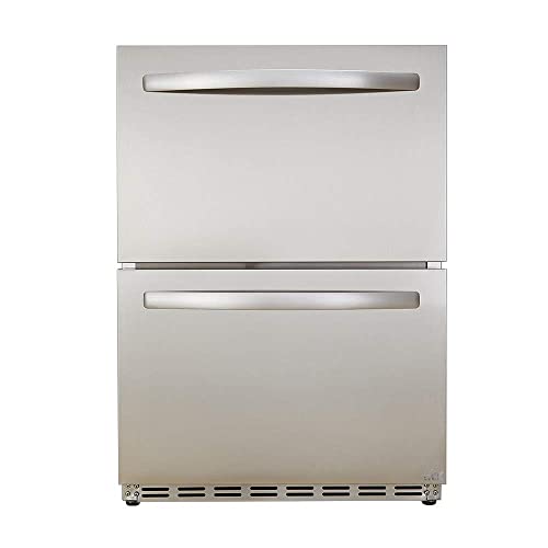 24" Waterproof Indoor/Outdoor Drawer Fridge, Stainless Steel