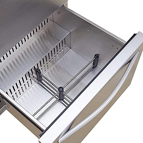 24" Waterproof Indoor/Outdoor Drawer Fridge, Stainless Steel