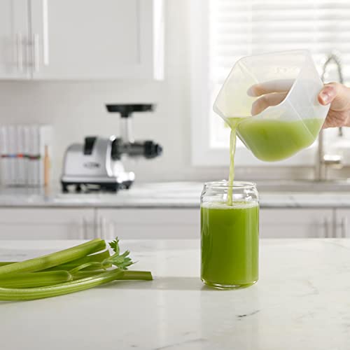 Omega MM900HDS Masticating Juicer, Cold Press Juicer Machine For Celery with Adjustable Dial, 200-Watts, Silver