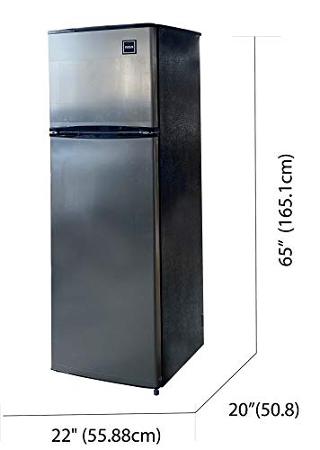 RCA RFR1089 2 Door Apartment Top Freezer Refrigerator, 10 cu ft, Stainless
