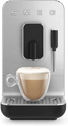 SMEG Fully Automatic Coffee Machine with Steam, Black BCC02BLMUS