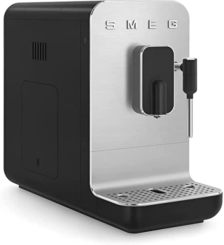 SMEG Fully Automatic Coffee Machine with Steam, Black BCC02BLMUS