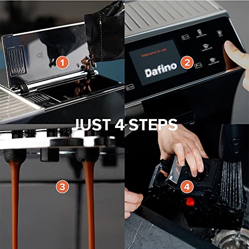 ZCBYBT Coffee Machine Fully Automatic Espresso Machine with Milk Tank, 19 Bar High Pressure Pump, 6 Grades Adjustable Bean Grinding System,for Brewing 8 Coffee Drinks
