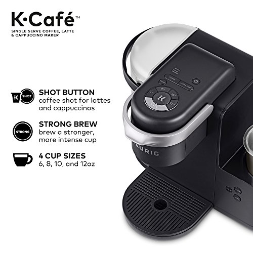 Keurig K-Cafe Single Serve K-Cup Coffee, Latte and Cappuccino Maker, Dark Charcoal