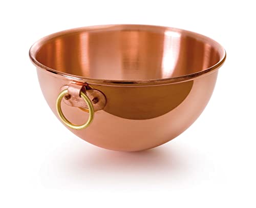 Mauviel M'Passion Copper Egg White Beating Bowl With Ring, 5-qt, Made in France