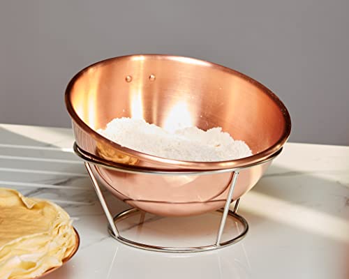 Mauviel M'Passion Copper Egg White Beating Bowl With Ring, 5-qt, Made in France