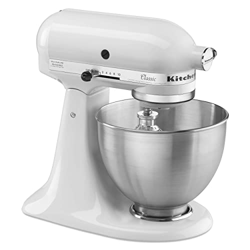 KitchenAid K45SSWH Stand Mixer, 4.5 Q, White