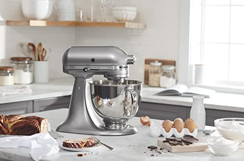 KitchenAid KSM150PSCU Artisan Series 5-Qt. Stand Mixer with Pouring Shield - Contour Silver