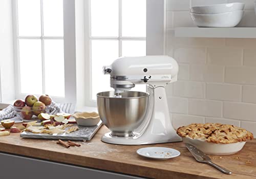 KitchenAid K45SSWH Stand Mixer, 4.5 Q, White