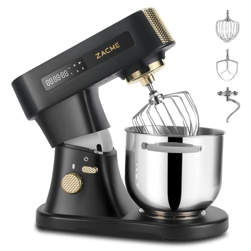 ZACME Commercial Stand Mixer 7.4QT 800W with Aluminum cast body and NSF Certified, Mixers Kitchen Electric Stand Mixer with 3 Stainless Steel Accessories, stand Mixer Use for household and Commercial